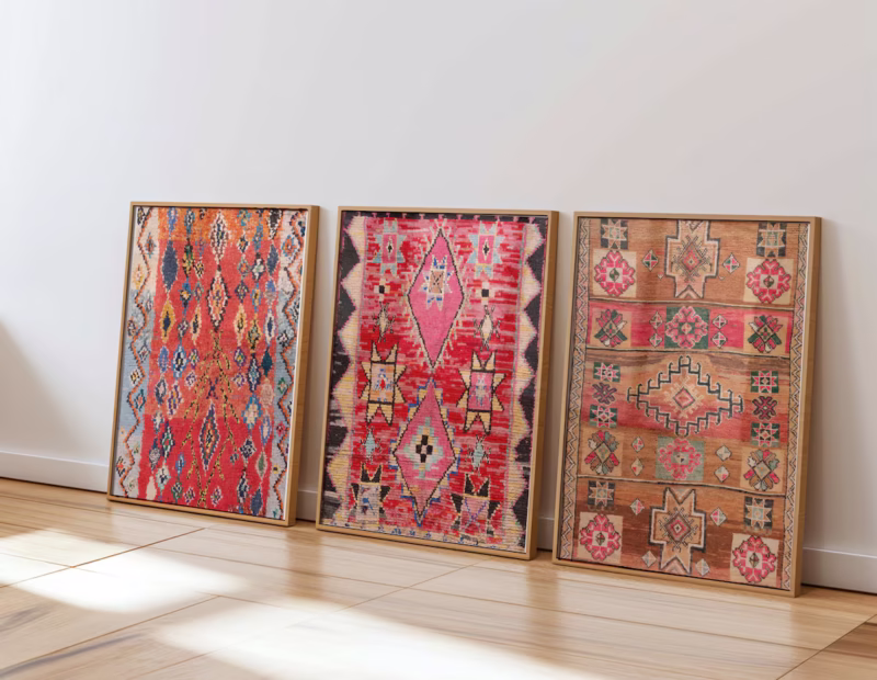 Colorful Moroccan Rug Photo Print - Berber Wall Art - Image 8
