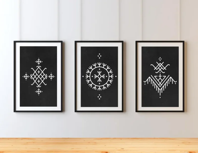 Set of 3 Berber Amazigh Tattoo Designs of Taurus - Image 2