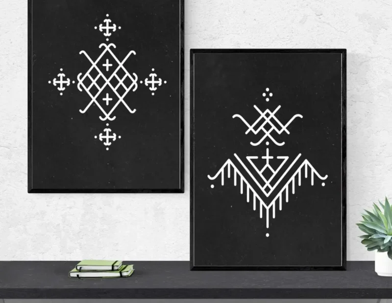 Set of 3 Berber Amazigh Tattoo Designs of Taurus - Image 9