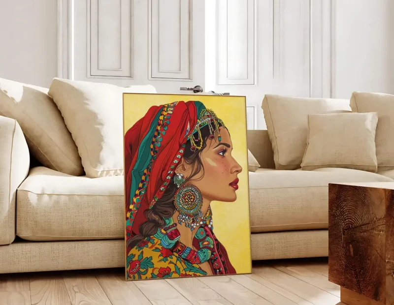 Amazigh Wall Art Berber Poster Amazigh Woman - Image 3
