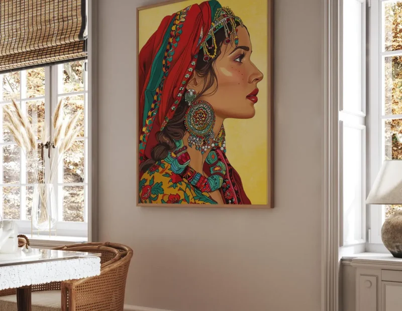 Amazigh Wall Art Berber Poster Amazigh Woman - Image 5