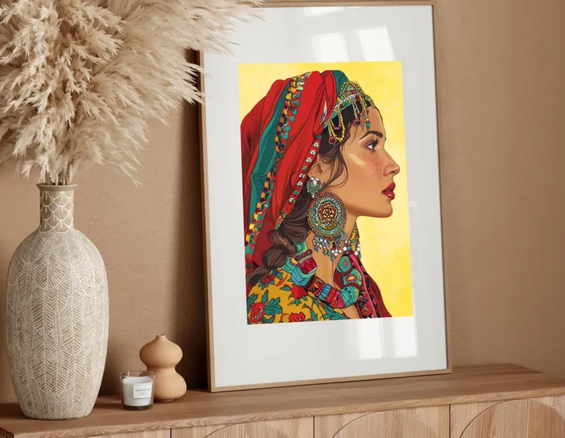 Amazigh Wall Art Berber Poster Amazigh Woman - Image 6