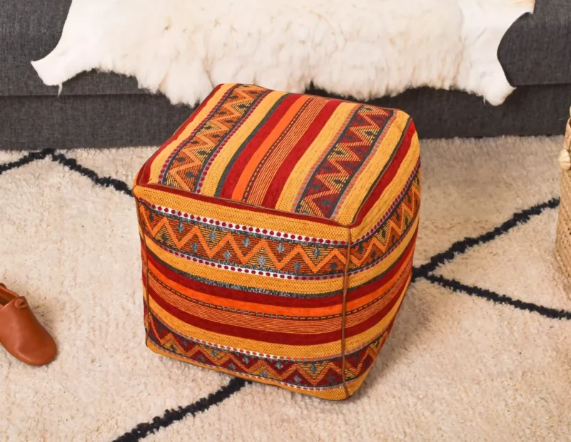 Handmade Boho Poufs, Footstool Pouffe - Image 11