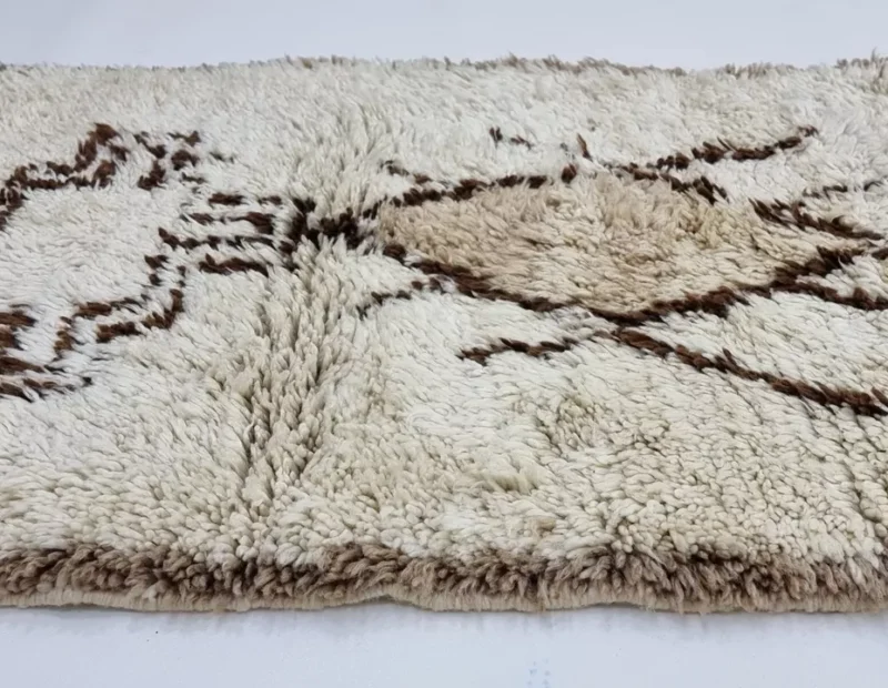 Berber Geometric Brown Wool  Rug 2'7"x5'7" - Image 5
