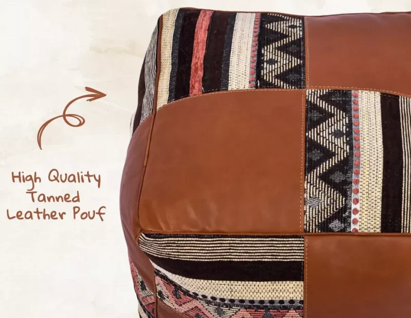 Handmade footstool, Home Boho Decor, Floor Cushion - Image 6