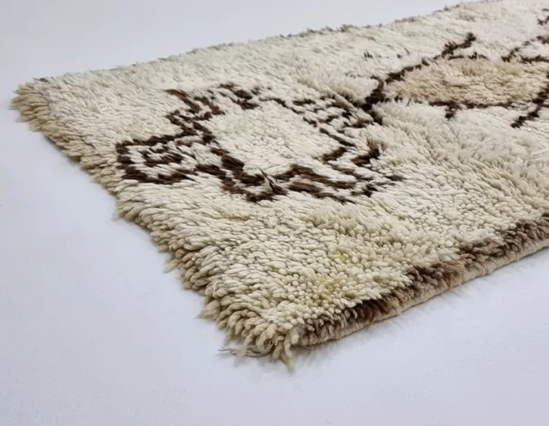 Berber Geometric Brown Wool  Rug 2'7"x5'7" - Image 7