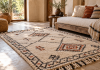 Handmade Amazigh wool rug showing texture and patterns