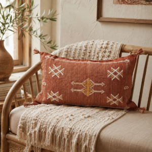Handwoven Sabra Lumbar Pillow Cover