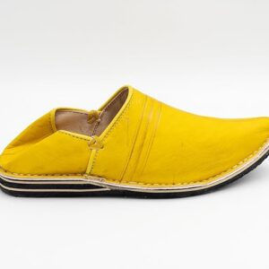 Moroccan slippers in natural leather