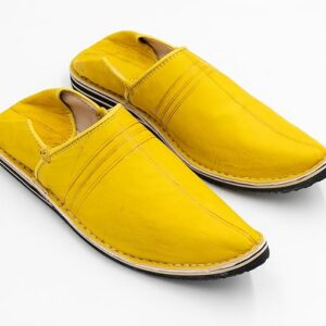 Moroccan slippers in natural leather