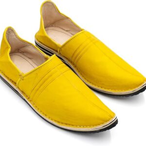 Moroccan slippers in natural leather