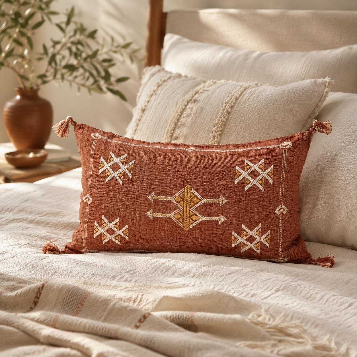 Handwoven Sabra Lumbar Pillow Cover - Image 9