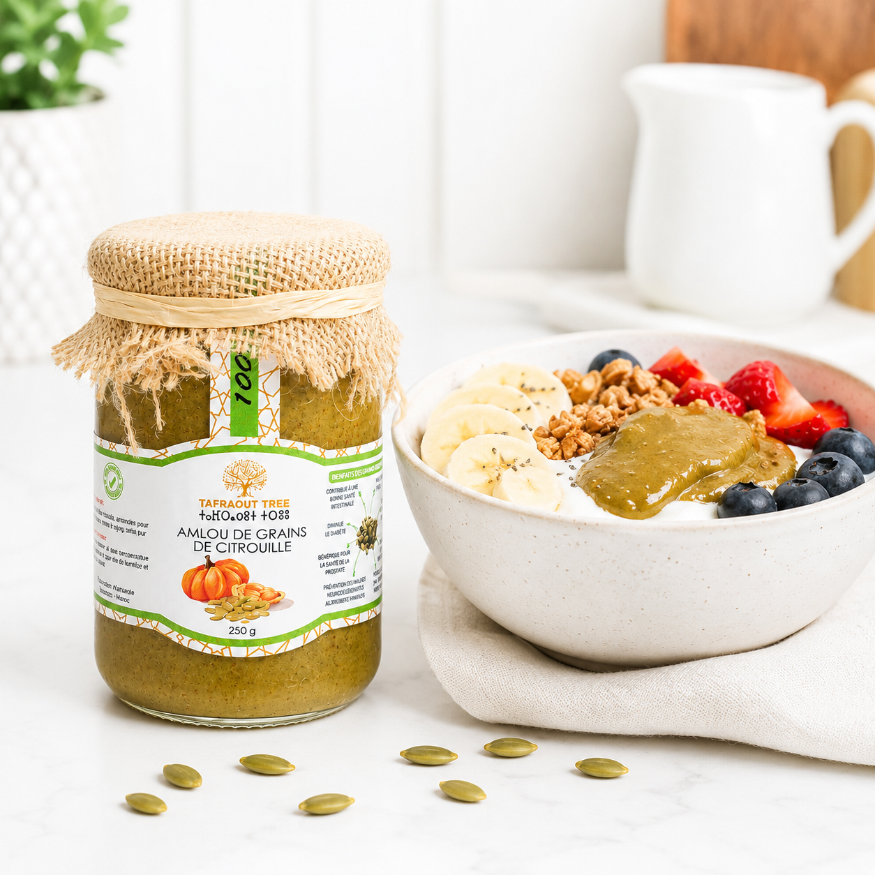 Pumpkin Seed Amlou with organic argan oil, pure honey - Image 3