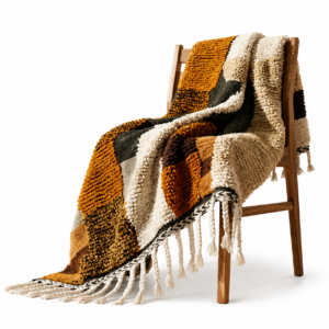 Handwoven Moroccan Wool Rug – Abstract Tribal Design