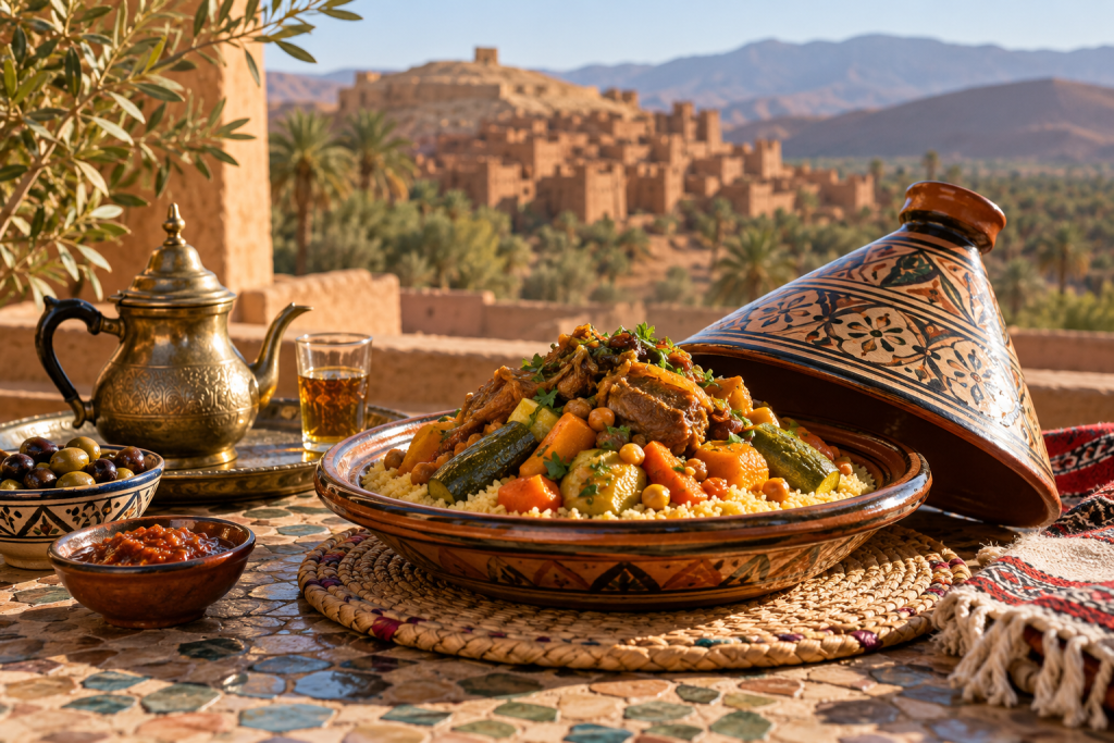Couscous cultural heritage table setting