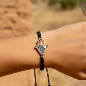 Amazigh Symbol Bracelet – Adjustable Berber-Inspired Cord Bracelet