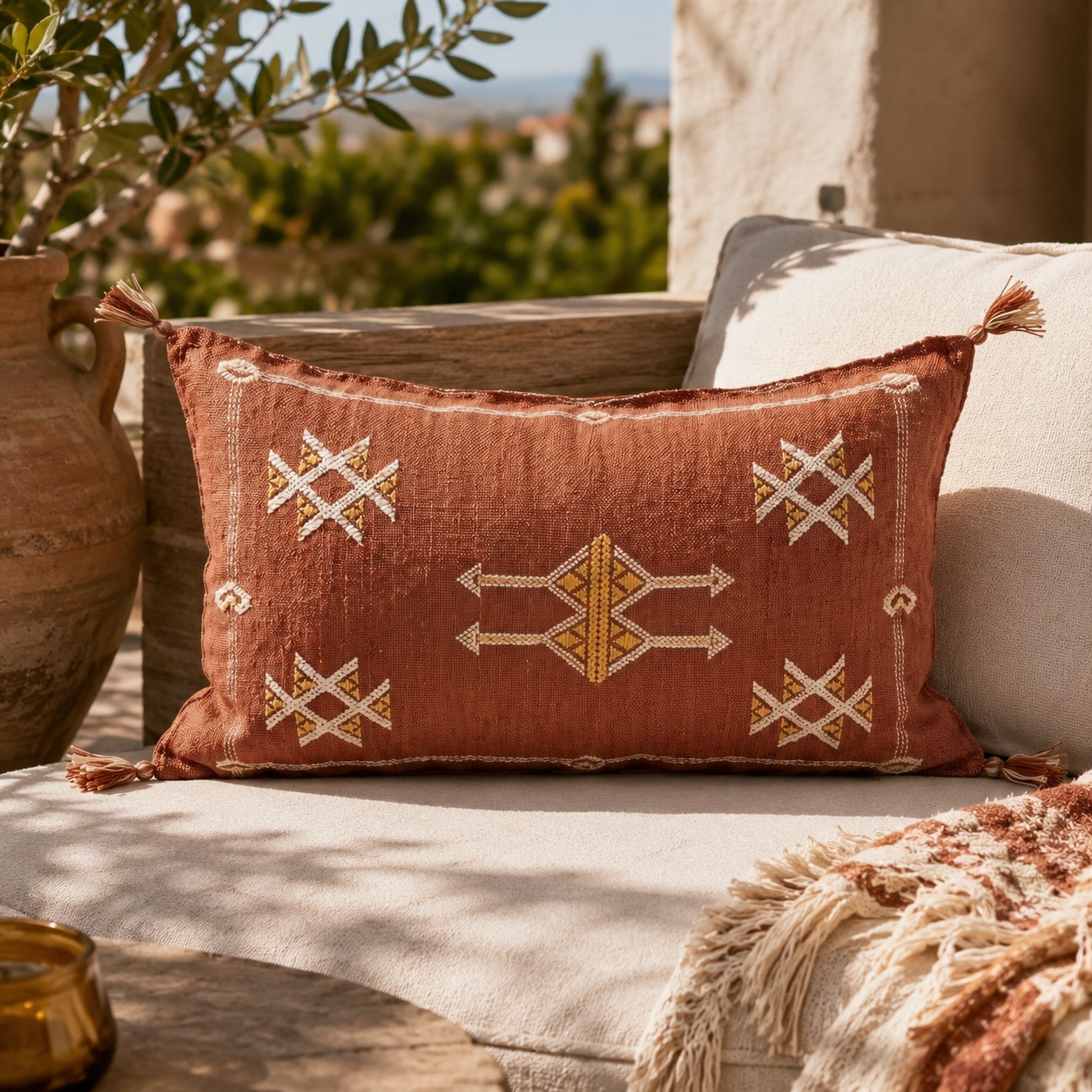 Handwoven Sabra Lumbar Pillow Cover - Image 10