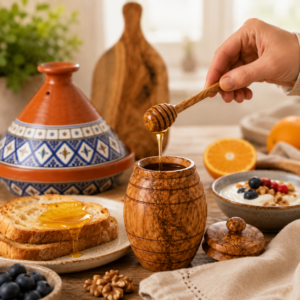 Mediterranean Tagine & Olive Wood Serving Set