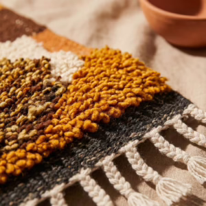 Handwoven Moroccan Wool Rug – Abstract Tribal Design