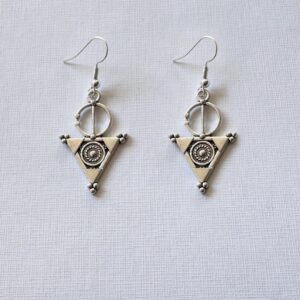 Silver Plated Amazigh Fibula Earrings