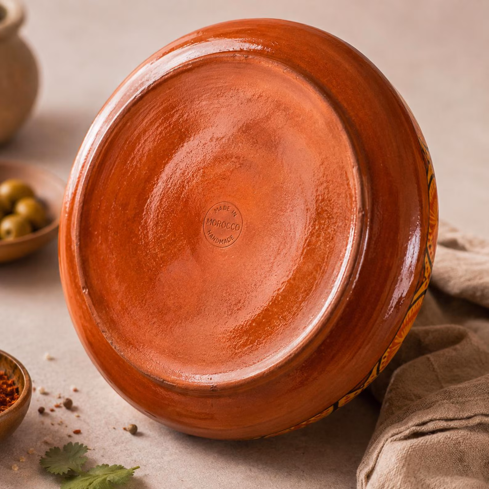 Handmade Moroccan Tagine Cooking Pot – 28cm - Image 6
