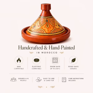 Handmade Moroccan Tagine Cooking Pot – 28cm