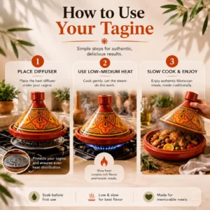 Handmade Moroccan Tagine Cooking Pot – 28cm