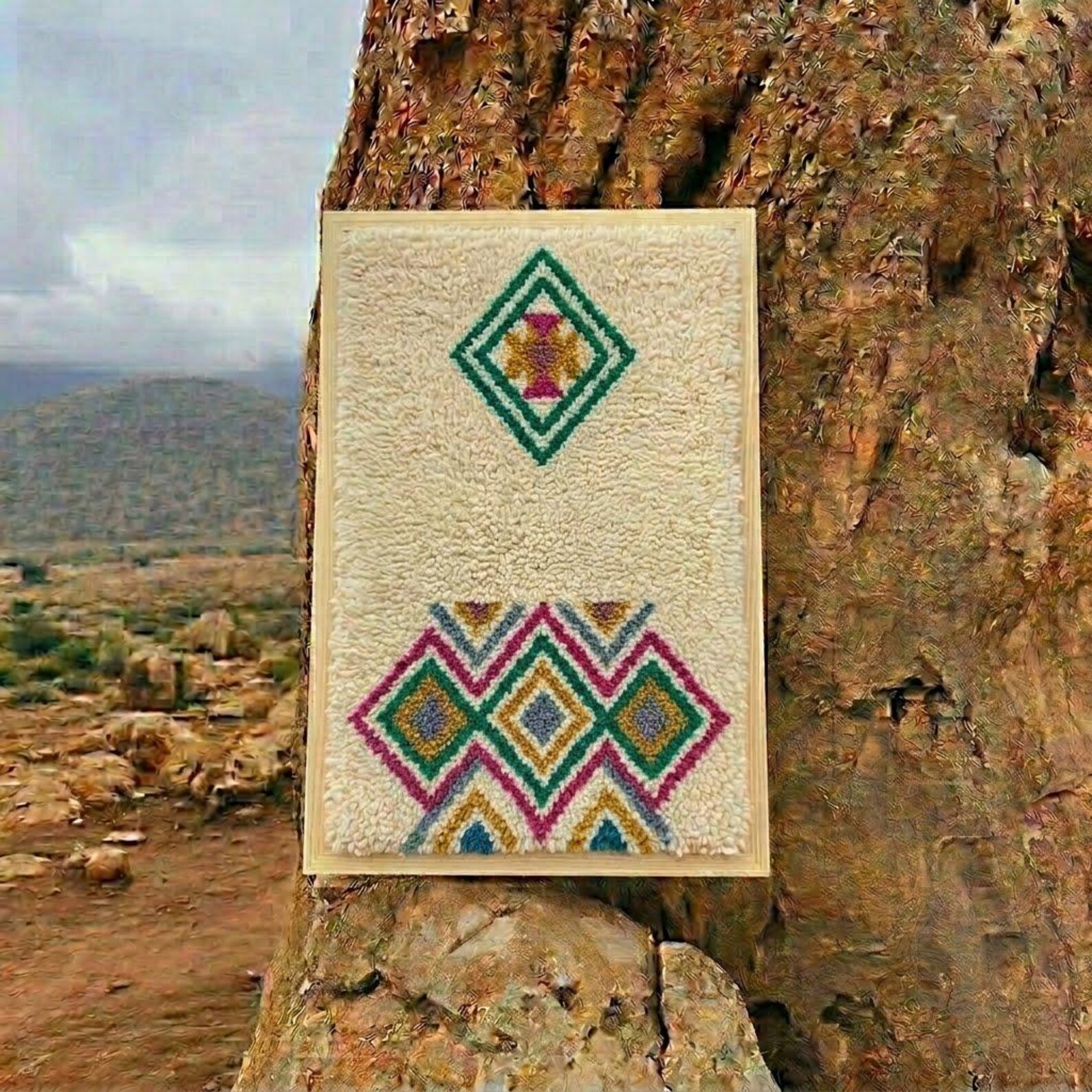 Handcrafted Amazigh Wool Wall Art
