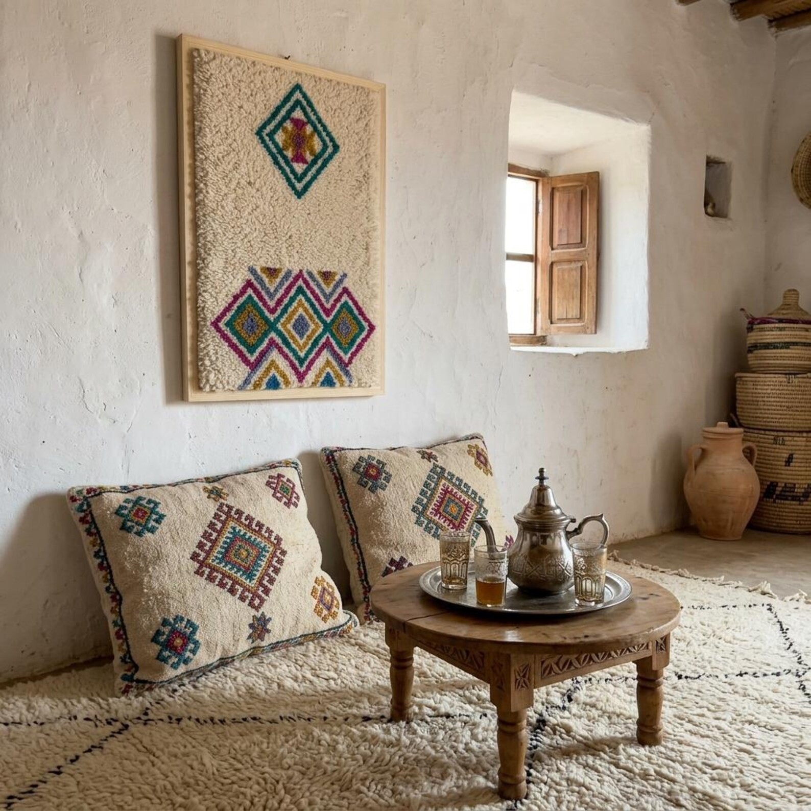 Handcrafted Amazigh Wool Wall Art - Image 6