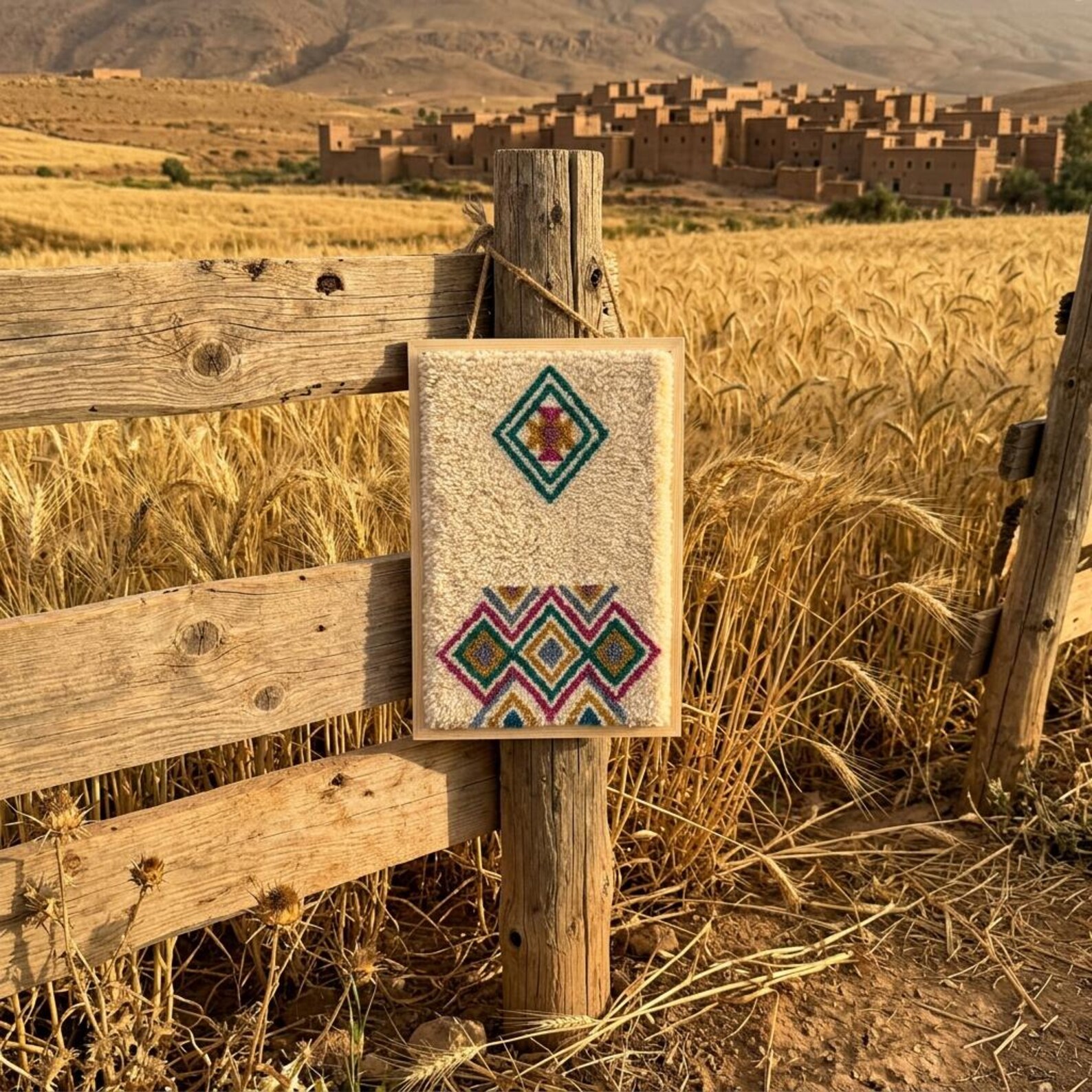 Handcrafted Amazigh Wool Wall Art - Image 8