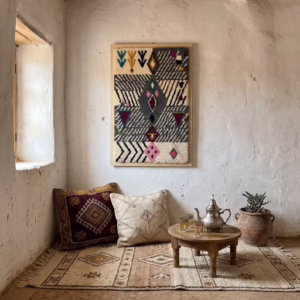 Handcrafted Amazigh Wool Wall Art – Atlas Mountain Inspired