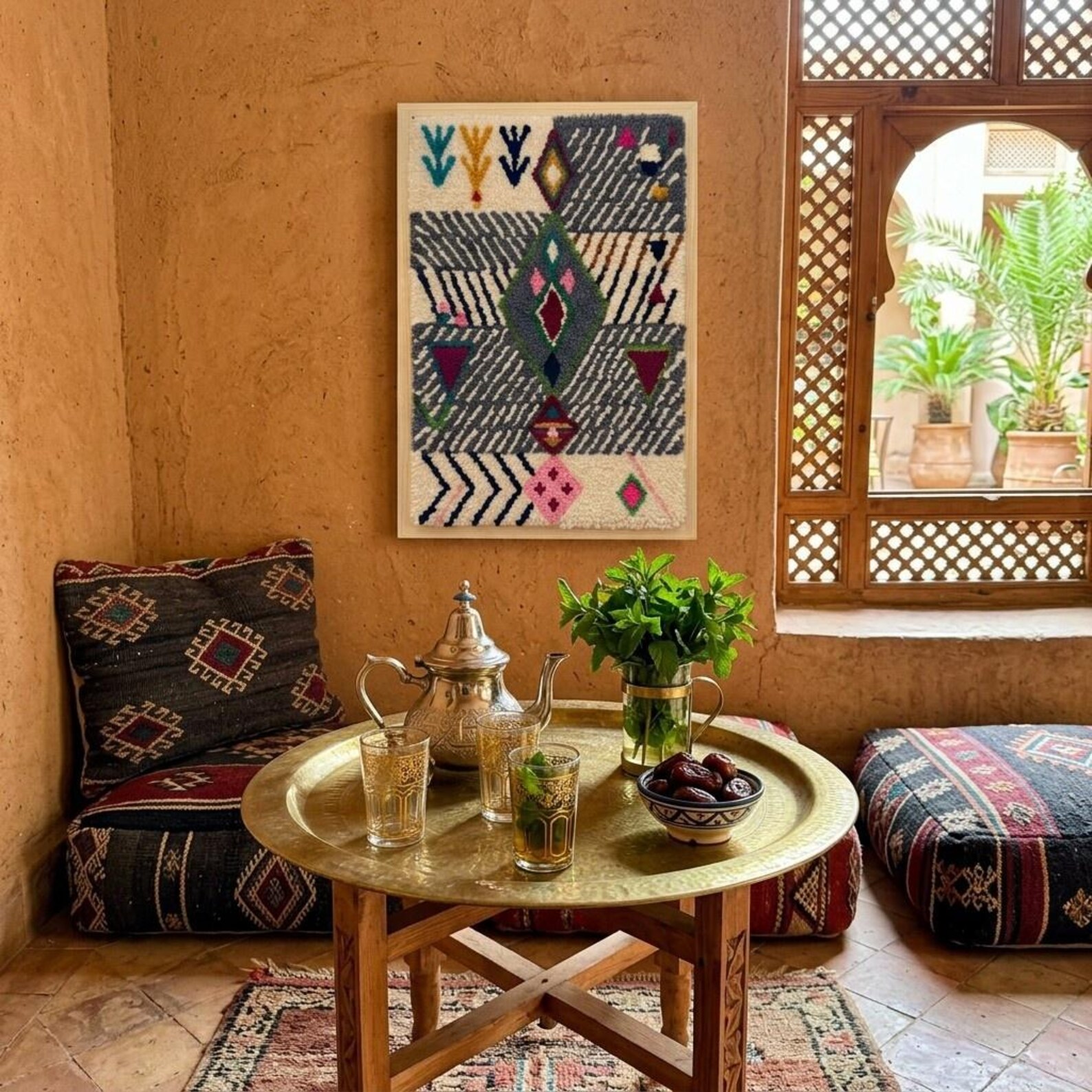 Handcrafted Amazigh Wool Wall Art – Atlas Mountain Inspired - Image 5