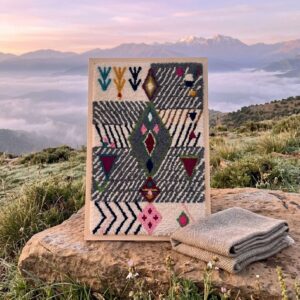 Handcrafted Amazigh Wool Wall Art – Atlas Mountain Inspired