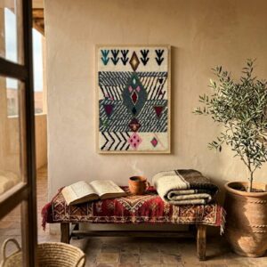 Handcrafted Amazigh Wool Wall Art – Atlas Mountain Inspired