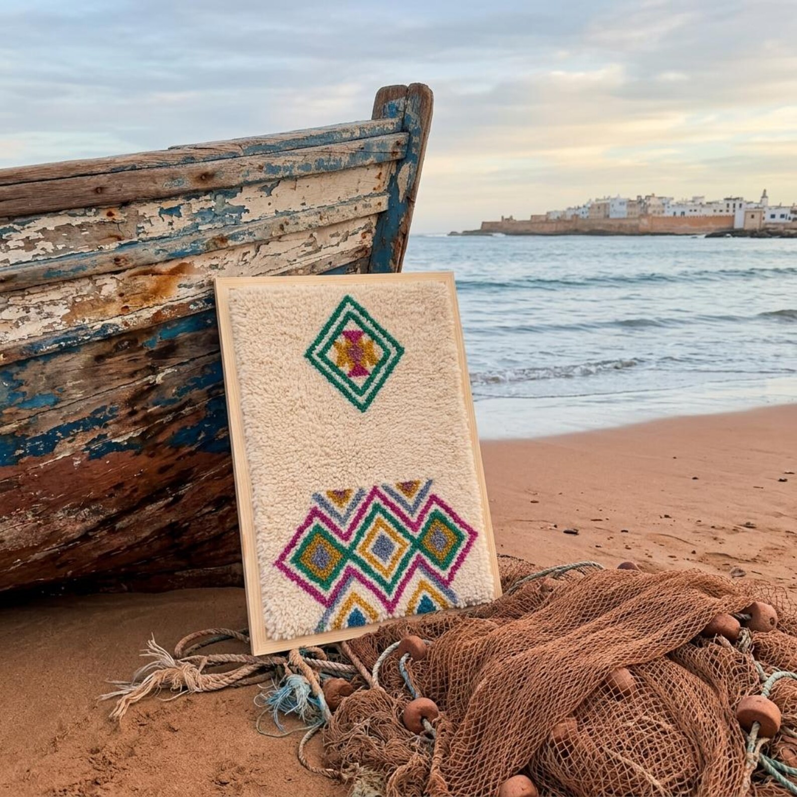 Handcrafted Amazigh Wool Wall Art - Image 11