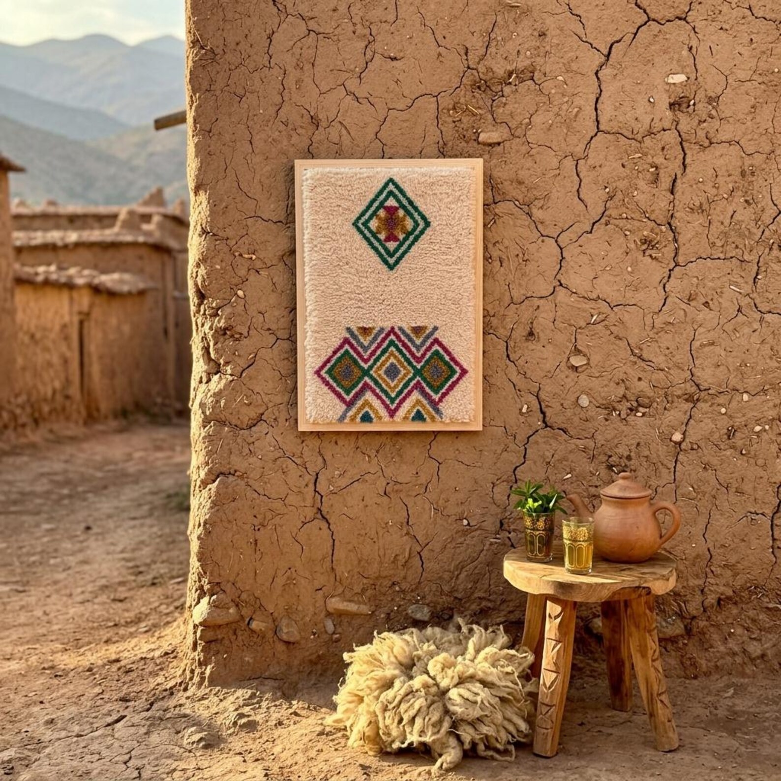 Handcrafted Amazigh Wool Wall Art - Image 12