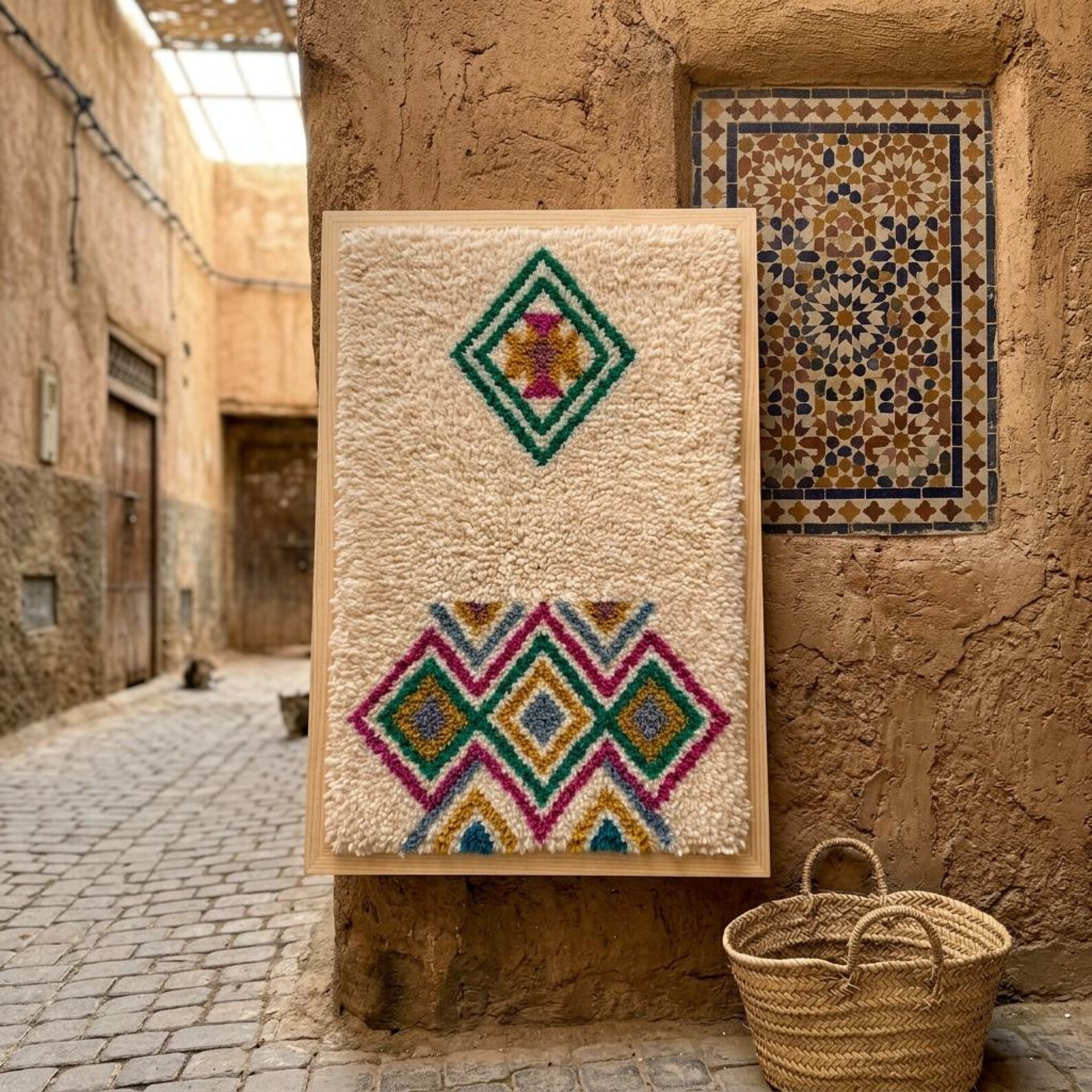 Handcrafted Amazigh Wool Wall Art - Image 13