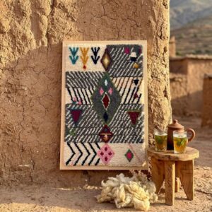Handcrafted Amazigh Wool Wall Art – Atlas Mountain Inspired