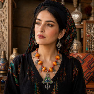 Authentic Amazigh Necklace – Handmade Berber Tribal Jewelry