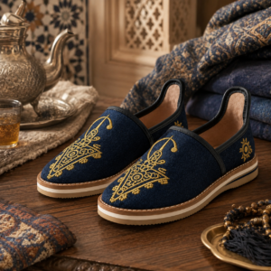 Moroccan Babouche Slippers – Woven & Embroidered Boho Mules