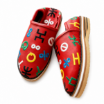 Red Moroccan Babouche Slippers – Leather Shoes with Colorful Embroidery