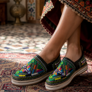 Handmade Moroccan Babouche Slippers – Colorful Embroidered Leather Shoes
