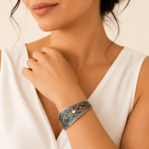 Amazigh Silver Bracelet – Moroccan Accent for Daily Wear
