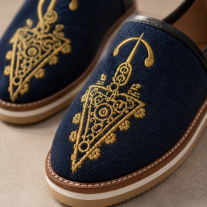 Moroccan Babouche Slippers – Woven & Embroidered Boho Mules