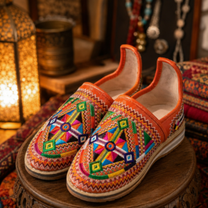 Handmade Moroccan Babouche Slippers – Colorful Embroidered Leather Shoes