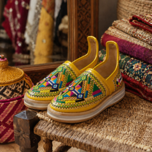 Handmade Moroccan Babouche Slippers – Colorful Embroidered Leather Shoes