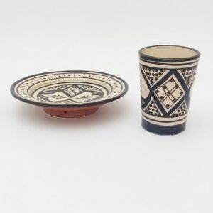 Berber Geometric Ceramic Piece – Berber Pattern Kitchen Piece