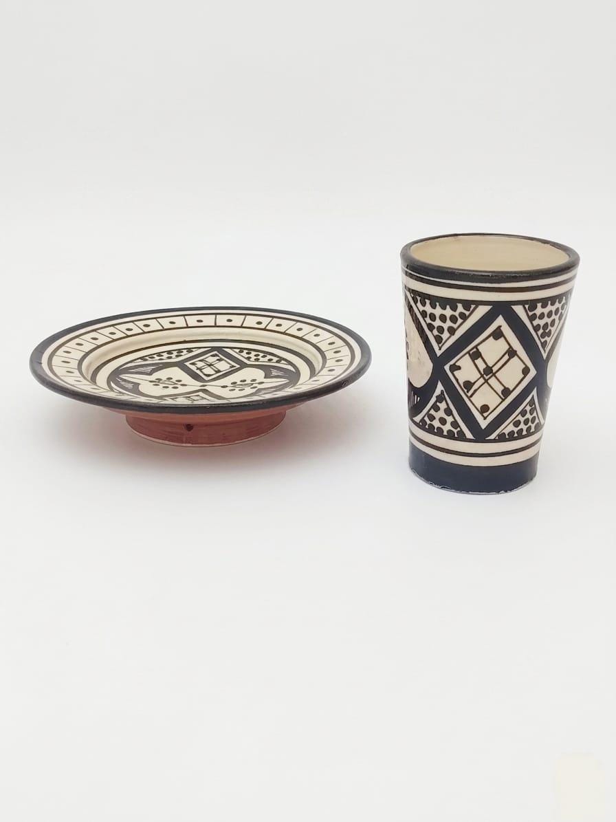Berber Geometric Ceramic Piece – Berber Pattern Kitchen Piece