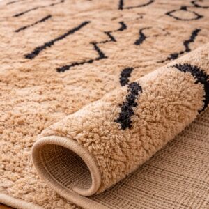 Custom Wool Rug – Cream & Black Berber-Style Area Rug