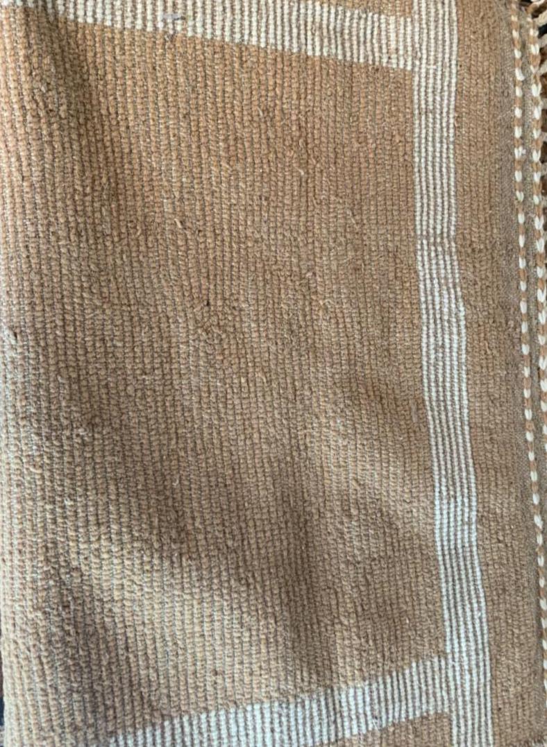 Camel Beige Berber Wool Rug – Minimal Moroccan Atlas Carpet